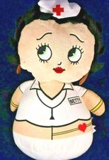 Betty Boop Nurse Plush 10" Doll Kelly Toy 2017 Polyester Plastic Pellets Flat