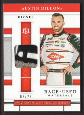 2020 National Treasures NASCAR Race Used GLOVE #RU-AD Austin Dillon 02/25