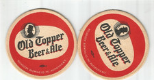 Pair of 1950's Old topper Beer & Ale coasters by Rochester of Rochester, NY  3"