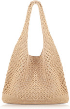 Crochet Beach Tote bag Summer Beach Bag for Women Aesthetic Mesh Tote Bag Hippie