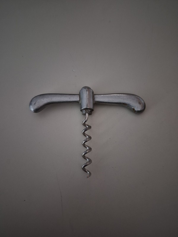 Vintage Metal T Handle Corkscrew