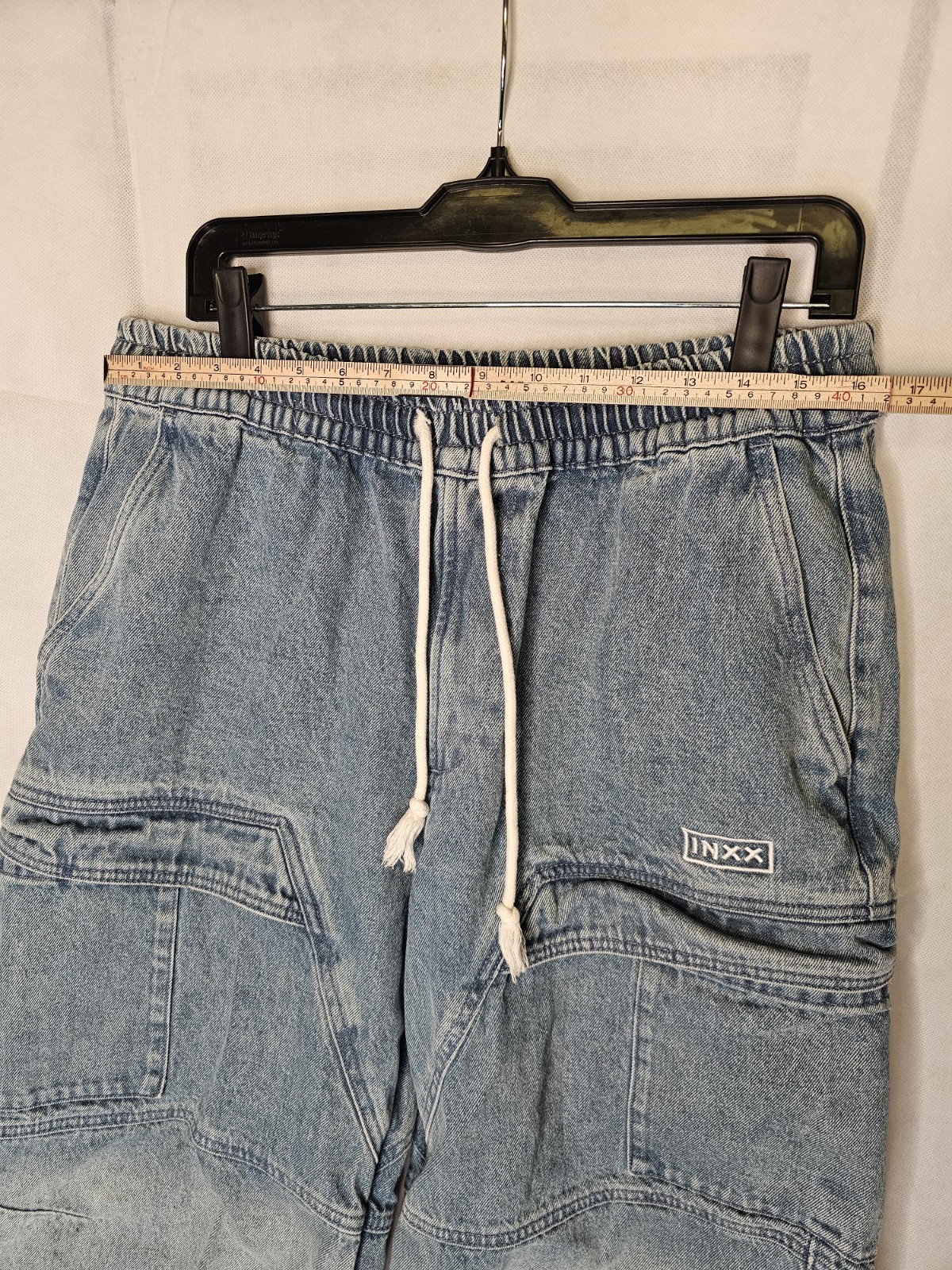 INXX  Patchwork  baggy jeans Drawstring Elastic W… - image 5