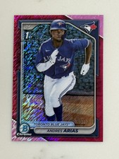 2024 Bowman Chrome Andres Arias Fuchsia Shimmer /199 #BCP-236 1st Toronto