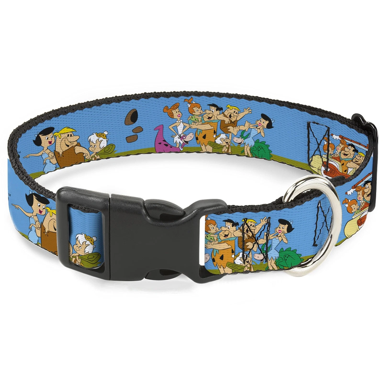 The Flintstones Pet Collar, Dog Collar Plastic Buckle, The Flintstones and Rubbl