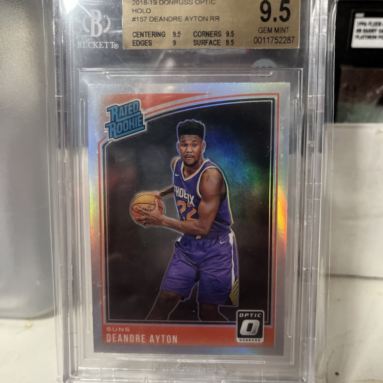 2018-19 Donruss Optic Deandre Ayton Rated Rookie Holo Silver No 157 Bgs 9.5 740