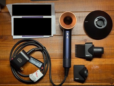 Dyson Supersonic Hair Dryer Prussian Blue Rich Copper w/ 3 Attachments