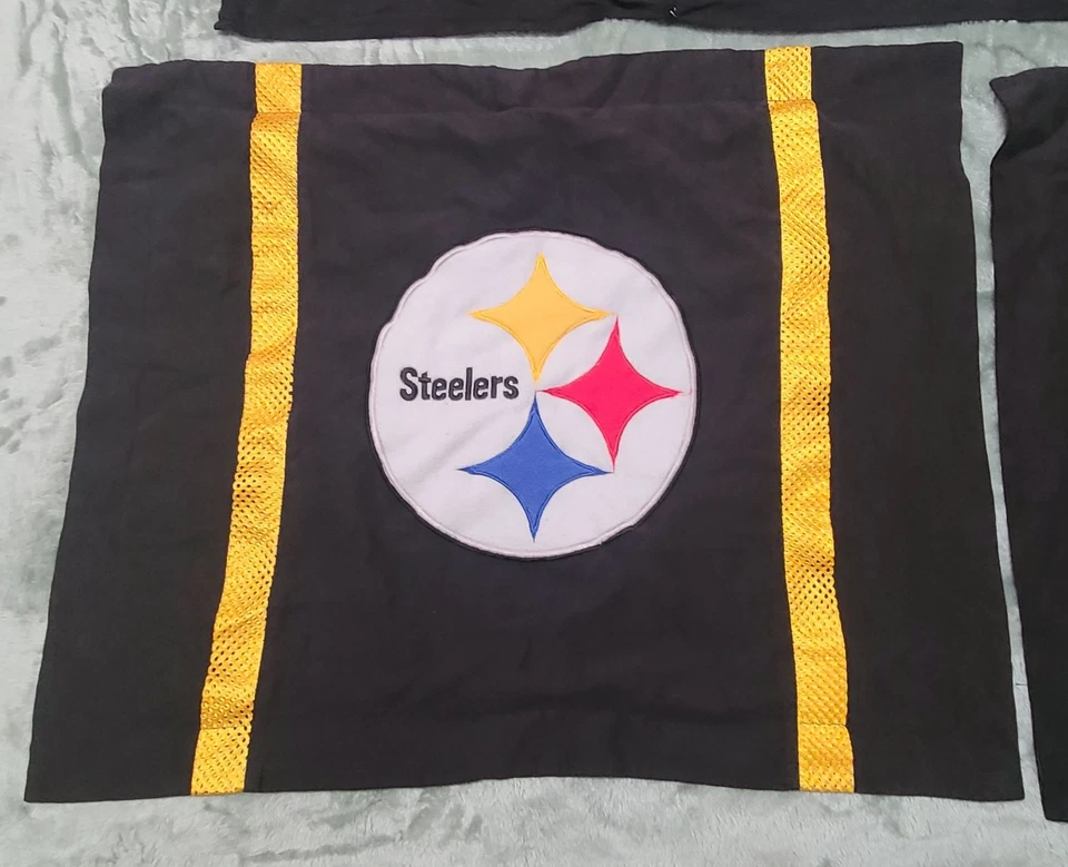 Juego de funda de almohada y cenefa Pittsburgh Steelers de Sports Coverage Queen Foto 2 de 4
