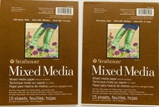 Strathmore Mixed Media Pad 140lb - 15 Sheets 6X8 Set of 2 - Made in USA