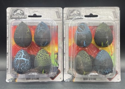 Jurassic World 4 Count Dinosaur Hatching Eggs Brand New Set Of 2