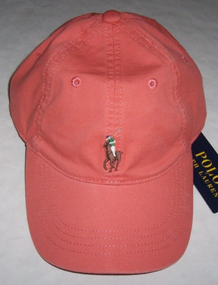 NWT Polo Ralph Lauren MANGO ORANGE Men's STRETCH Chino Baseball Cap Hat PONY