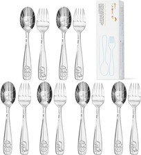12 Pieces Kids Silverware Set, 18/10 Stainless Steel, Dinosaur