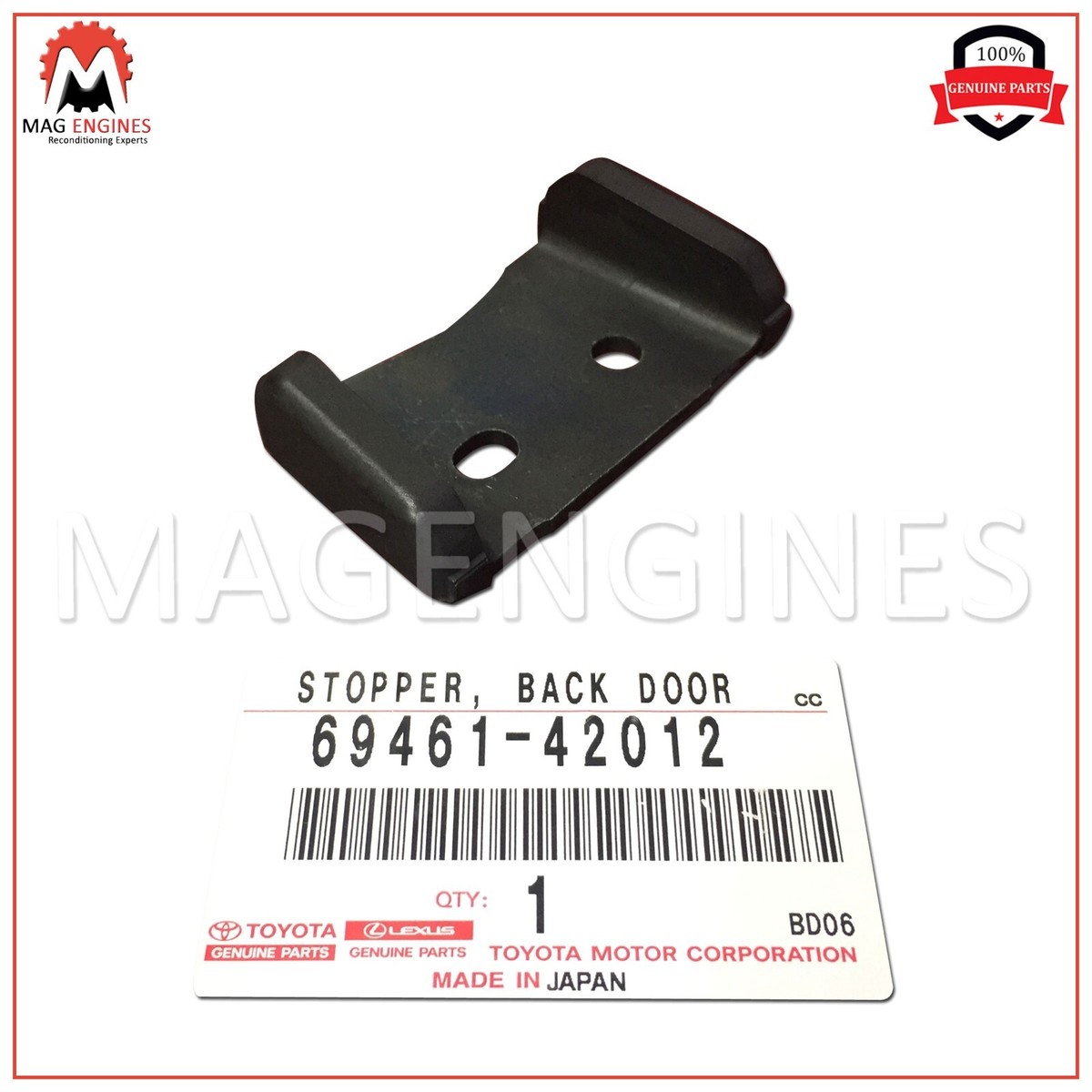 69461-42012 GENUINE OEM STOPPER, BACK DOOR SIDE MALE, RH  