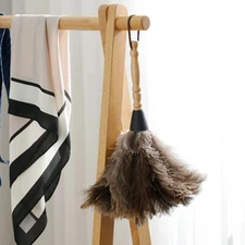 13" Ostrich Feather Duster Durable Dust Collecting cleaning Tool In Wool Shop #F