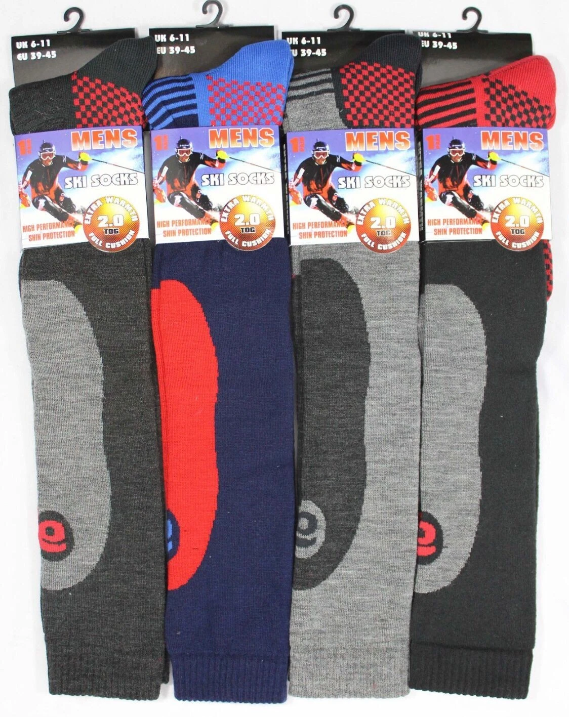 Men's Performance Ski Sock Long Thermal Winter Designer Snowboard Socks M10723