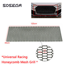 Hood Grille Black Hexagon 47 X 16 Universal Honeycomb Car Front Mesh Grill