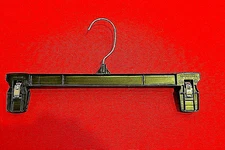 Lot of 70 Black Plastic Pant Hangers 12" for pants and skirts, FREE SHIPPING