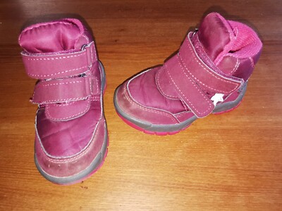 Winter Schuhe, weinrot/lila mit Reflektoren, Klett, Tentex, Gr. 21