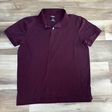 Goodfellow Polo Shirt Mens Large Boring Polo Cotton Burgundy