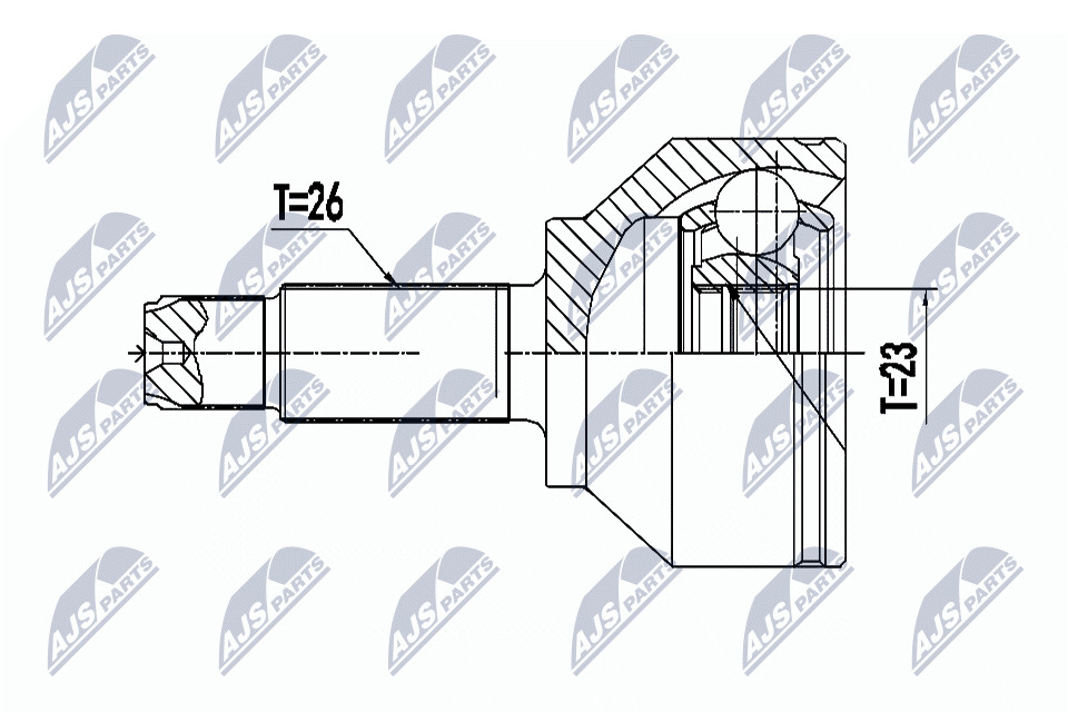 NPZ-BM-023 NTY Joint, drive shaft for MINI