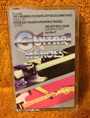 Guitar Heroes 1990s Cassette Tape BT 22180 Stevie Ray Vaughan & Jimmy Page Retro