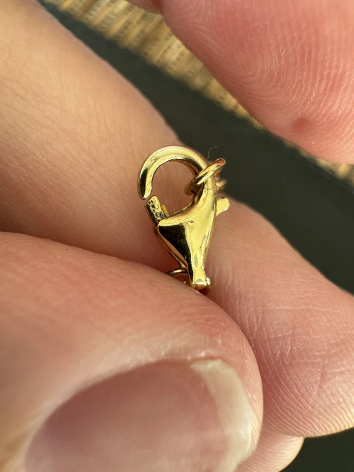 "Collar colgante Crislu de plata de ley de 18 k corte cojín Vermeil 16-18""" Foto 4 de 4