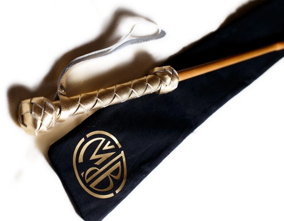 Bengala de bambu com cabo de couro para BDSM, comprimento total 29 polegadas (73cm) - Imagem 2 de 4