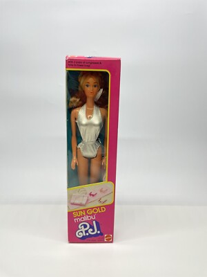 Barbie 1983, Sun Gold Malibu P.J.  Made in Hong Kong NRFB