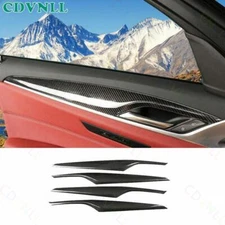 For BMW 5 Series 2018-2022 Dry Carbon Fiber Interior Door Panel Strip Cover Trim