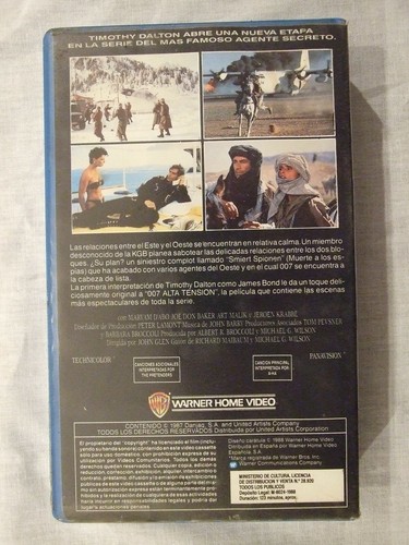 007 Alta Tension The Living Daylights VHS James Bond Timothy Dalton Warner 1988 - Bild 3 von 3