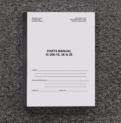Broderson IC-200-2E Industrial Carry Deck Crane Parts Catalog Manual Book