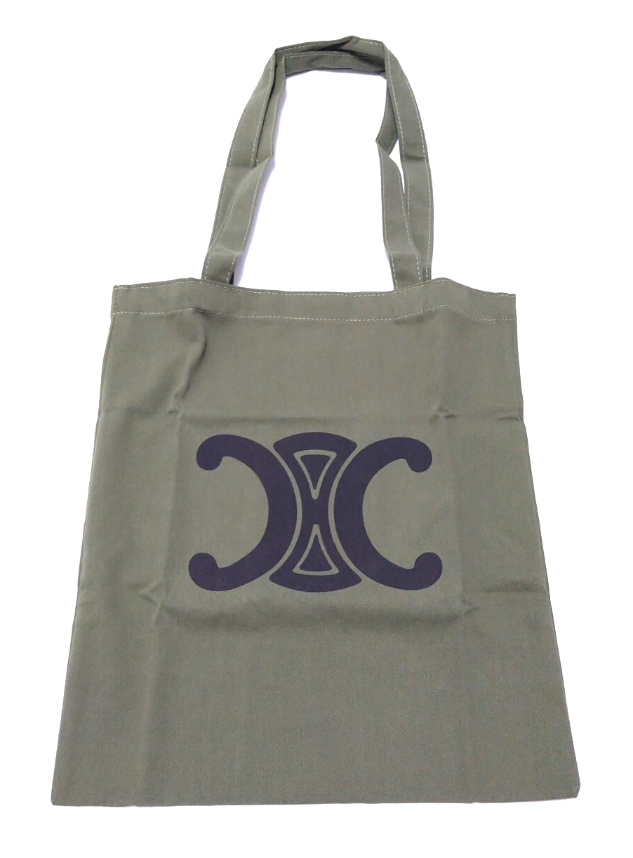 Celine Triomphe Khaki Ecobag Tote 2023 Autumn Winter Novelty Size S