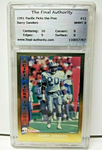 1 10000 Barry Sanders Pacific Picks The Pros Gold 1991 Football Card 