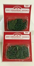400 Christmas Green Ornament Hooks Tree Hangers SMALL Metal New In Package