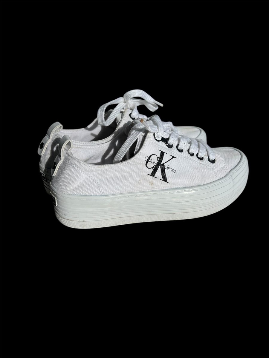 Calvin Klein Jeans canvas platform pumps Shoes Trainers Zolah white Size