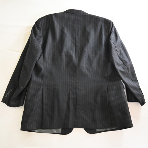 Andrew Fezza 50L 42x30 Navy Blue Stripe 100% Wool Mens Jacket Pants Suit - Picture 7 of 24
