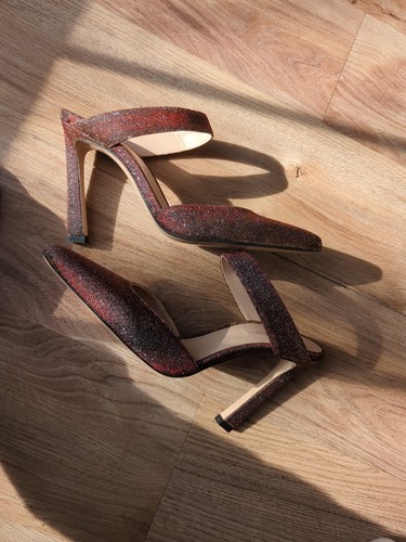 Stuart Weitzman Eventually Slip On Mule Heels Bronze Nighttime Womens 8 $475 - Picture 17 of 20