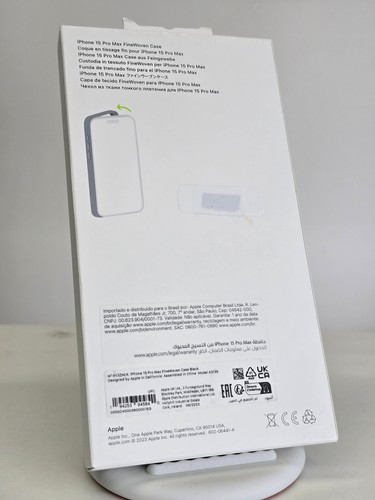 GENUINE Apple FineWoven Case w/ Magsafe iPhone 15 Pro Max - Black - Open-Box - 第 3/5 張圖片