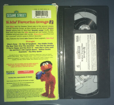 Sesame Street - Kids Favorite Songs 2 (VHS, 2001) Elmo
