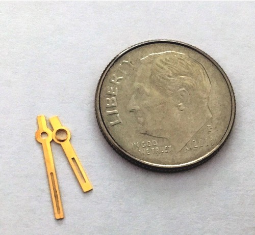 Dollhouse Miniature Clock Hands - Make your own clocks -1:12 Scale - Brass - Picture 2 of 3