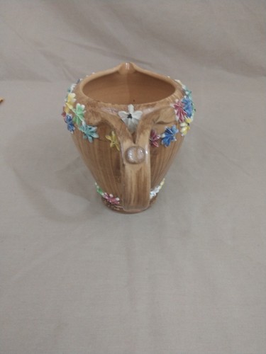 Italian Creamer Mug Colorful 3D Flowers - Picture 4 of 6