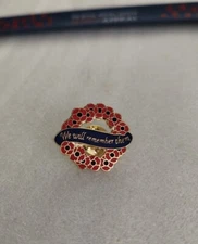 Poppie Wreath Pin Brooch 