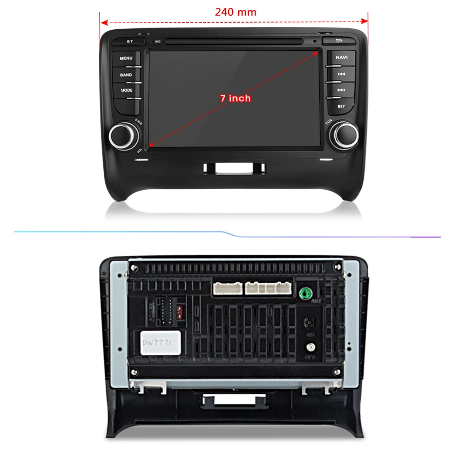 7" Android Autoradio Radio For Audi TT MK2 8J 2006-2012 GPS Sat Nav BT SWC WIFI - Image 2 of 4