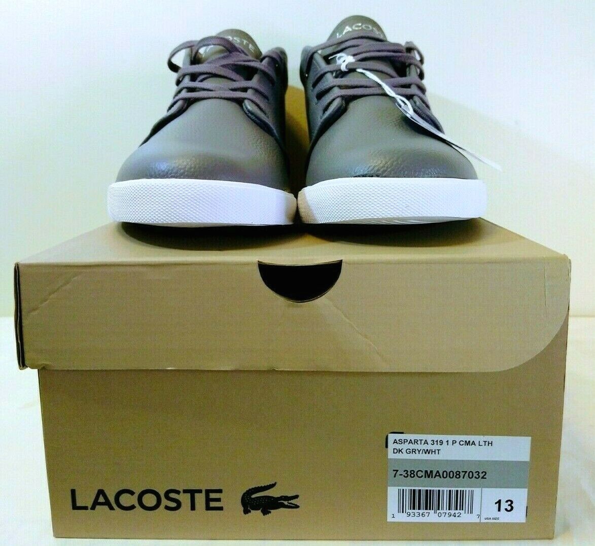 Lacoste Asparta Men's Dark Gray Leather 