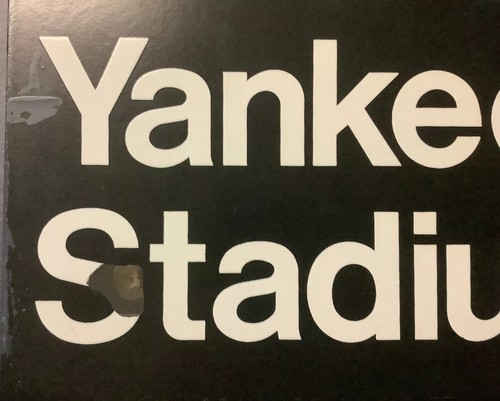 YANKEE STADIUM Schild Original 161 St River Avenue Subway - Bild 9 von 10