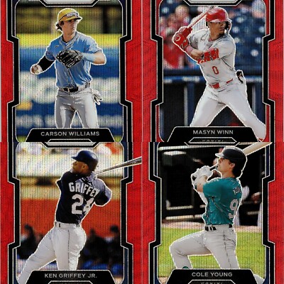 2024 Panini Prizm Baseball Red Ruby Wave Prizm You Pick Complete Your Set