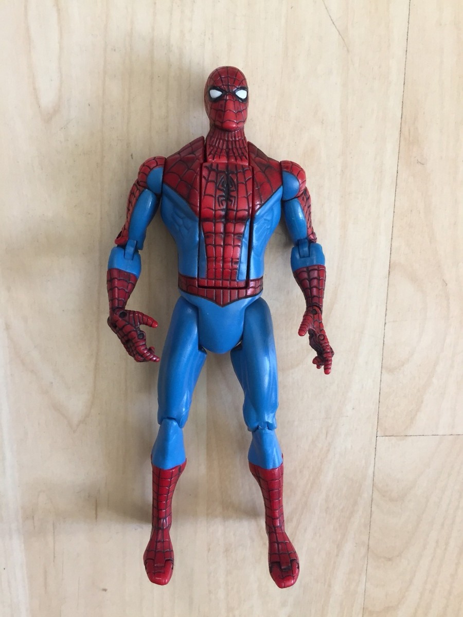 Marvel Spider-Man Vintage Reversible Head Figure By Toy Biz