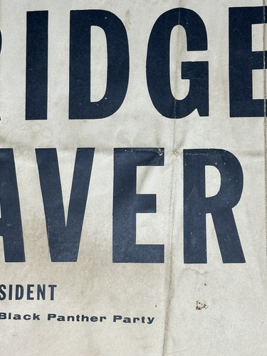 ELDRIDGE CLEAVER for President (Original poster) 22 1/2" x 16 1/4" - Picture 15 of 16