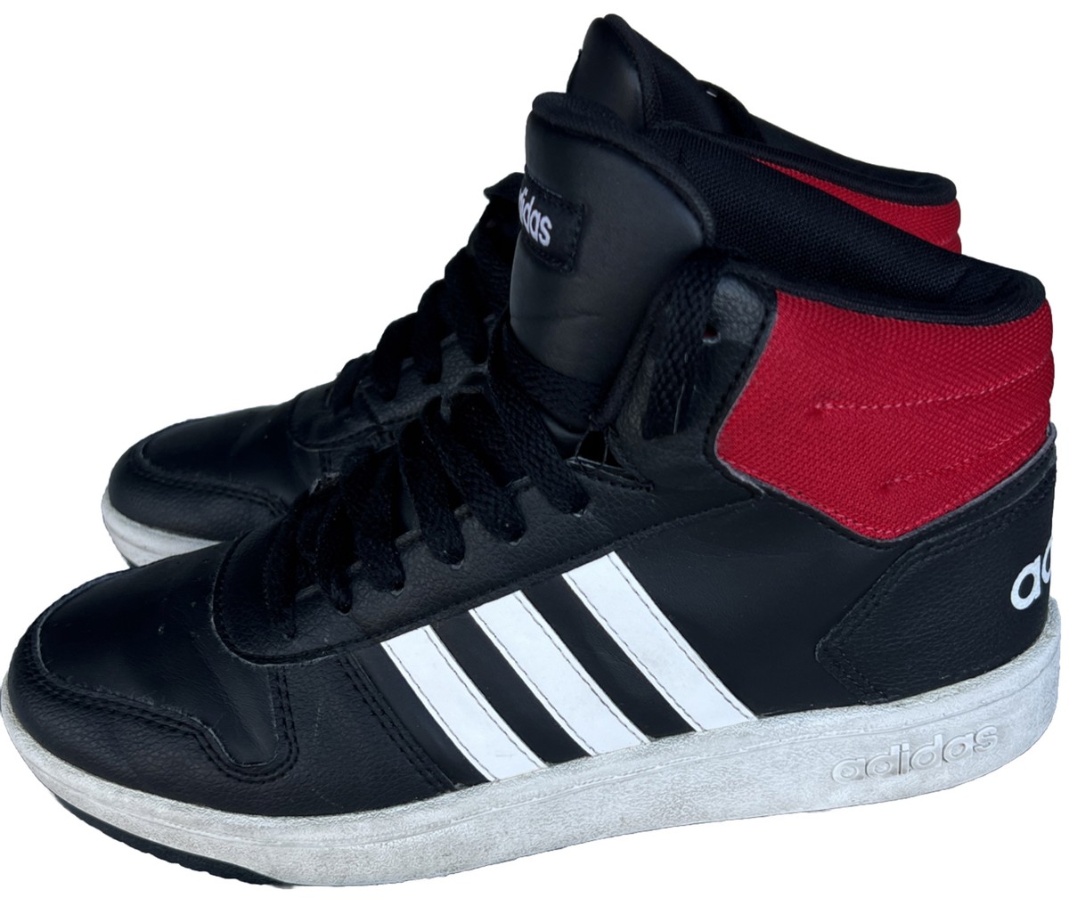 Size 7 - adidas Hoops 2.0 Mid Core Black Scarlet for sale