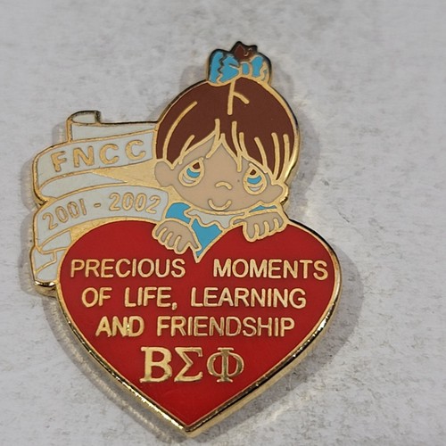 Beta Sigma Phi Sorority FNCC 2001 Friendship Metal Lapel pinback Hat Pin - Picture 1 of 8