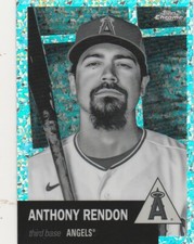 2022 TOPPS CHROME PLATINUM 1953 DESIGN ANTHONY RENDON LOS B &W MINI DIAMOND SP